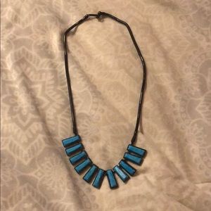 Kendra Scott Gunmetal & Turquoise necklace